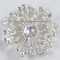 1.75" Starburst Rhinestone Brooch Silver Elegant Pin for Dresses, Gift Boxes & DIY Decor